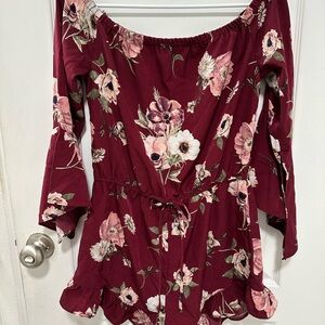 Floral Off-Shoulder Women’s Romper